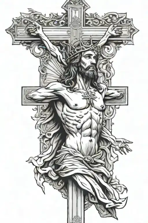 Jesus On The Cross As King