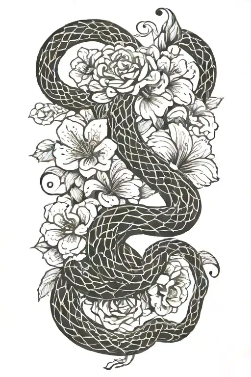 Snake With Flower