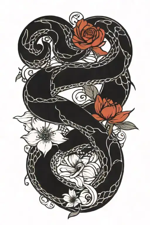 Snake With Flower