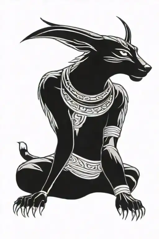 Anubis On Background