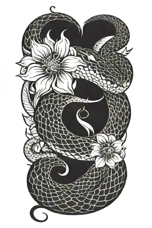 Snake With Flower