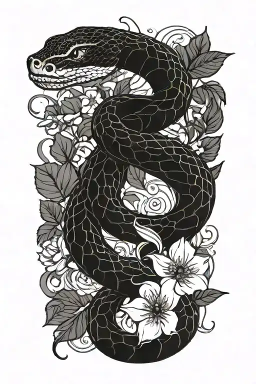 Snake With Flower