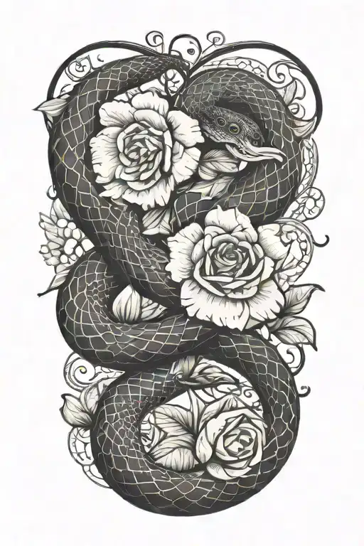 Snake With Flower