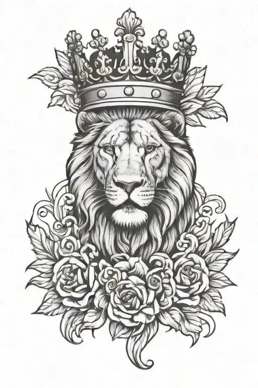 777 With Lion With Crown