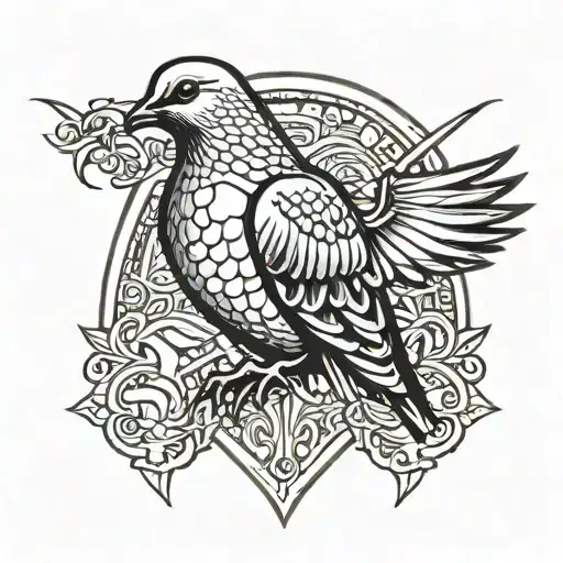 Dove Wearing Body Armor