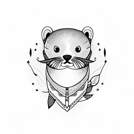 Otter With Hummingbird