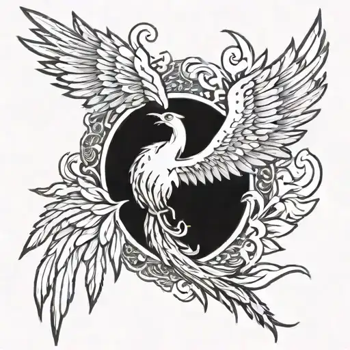 A Phoenix Rising From The Ashes Symbolizing Resilience And Survival