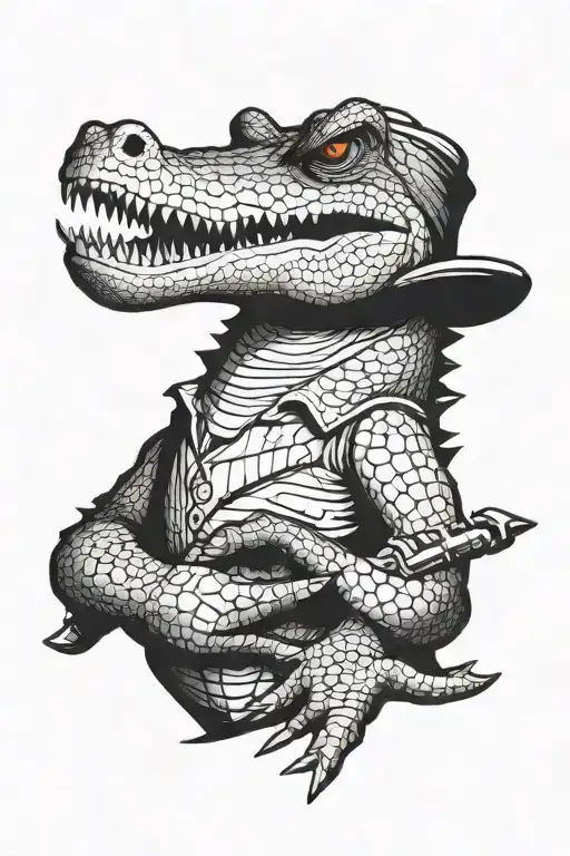 Gangster Crocodile Holding