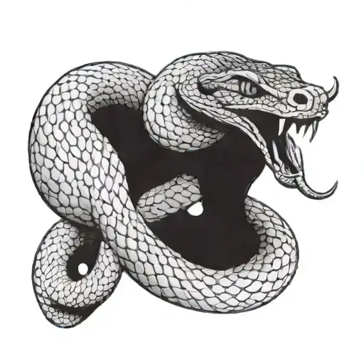 Snake Wrapped With Dark Shading