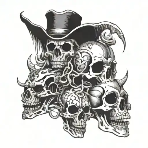 Skull Snakes And Vampire Teeth Claws