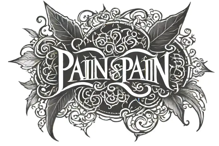 Pain Inscription In Black Metal