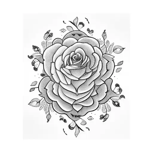 Floral Design Rectangle Frame