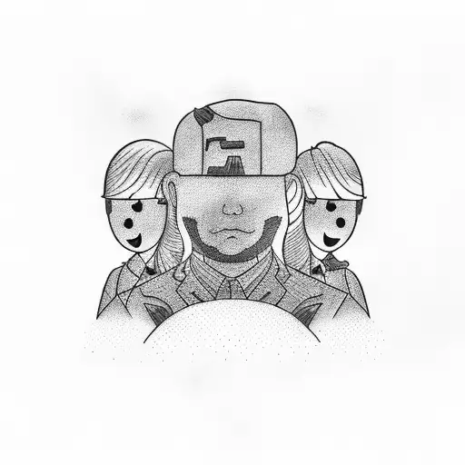 Family With The Names Dad Mom And Nathan Around It