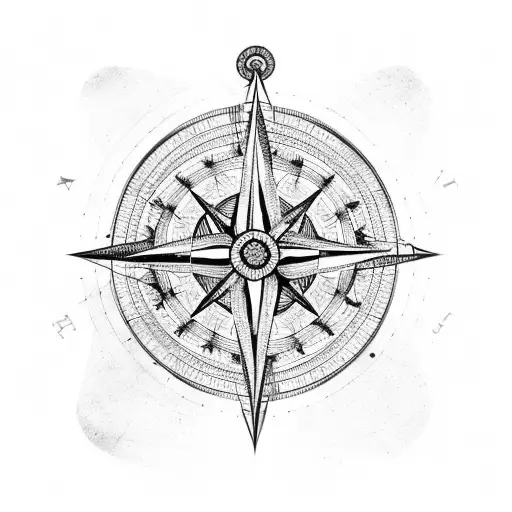Pion With A Compass And Map