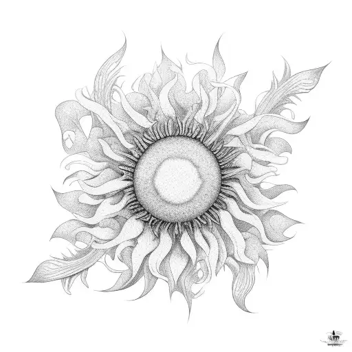 Dopamine With Chrysanthemum And Sun