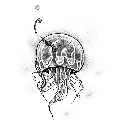Realistic Jellyfish In Outer Space