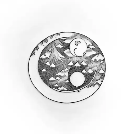 Scattered Moon In Forest