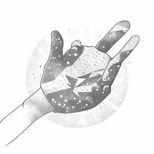 Hand Holding The Galaxy
