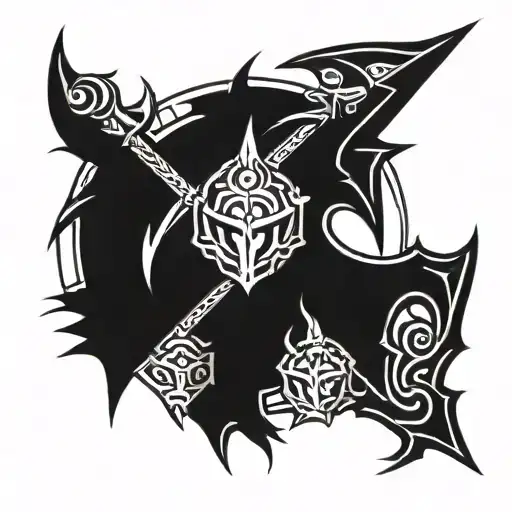 Dark Tattoo Sketch Ares Symbol
