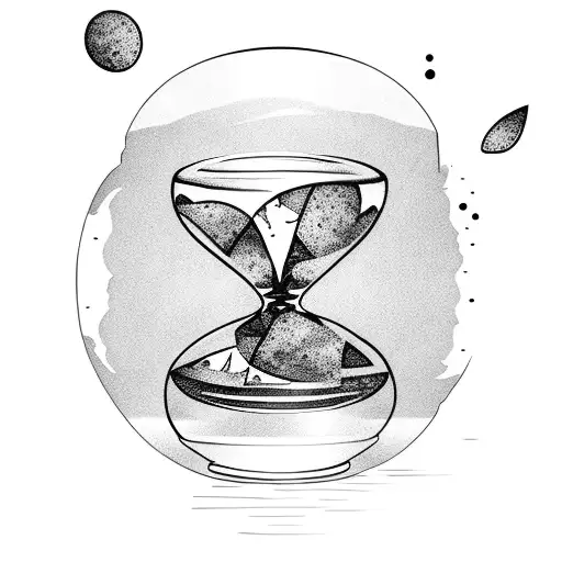 Broken Hourglass With The Universe Spilling Out