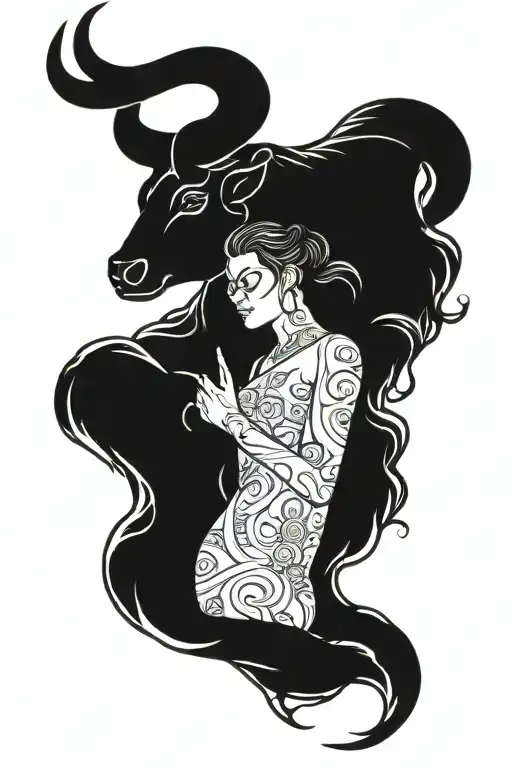 Women Holding Taurus Zodiac Sign