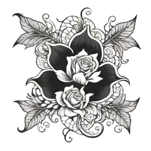 Black And White Tattoo Design Of The Midas Touch