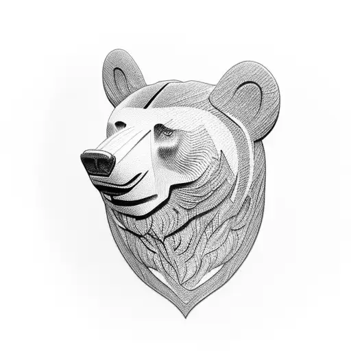 Greek Statue Head Wearing Bear Head