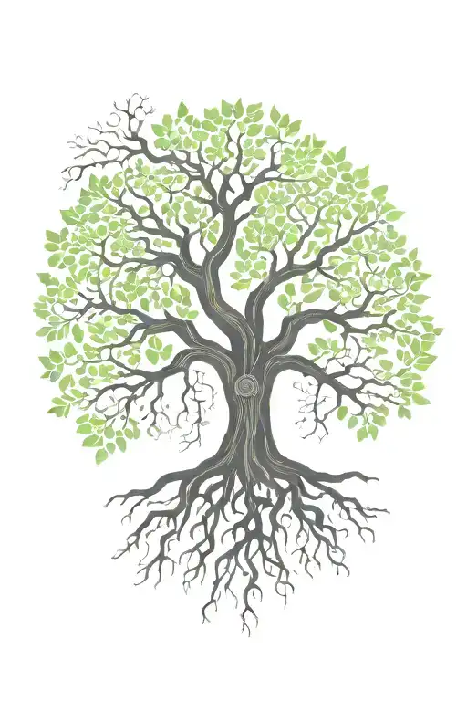 Dead Oak Tree Growing Roots