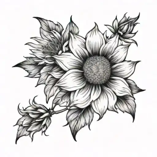 Sun Surrounding Cosmos Flower