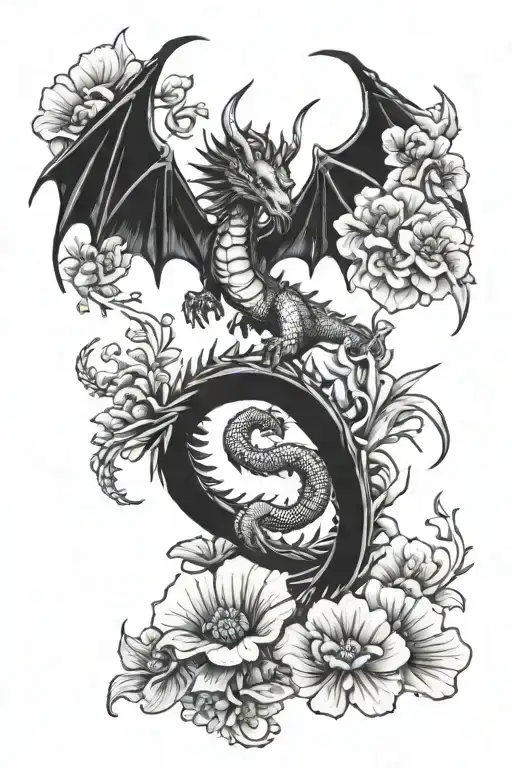 Dragon And Mushrooms