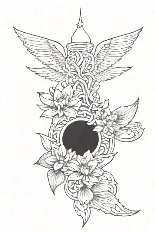 Lotus Flower Angel Wings
