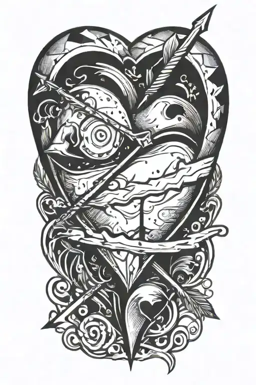 An Arrow Piercing Through A Heart