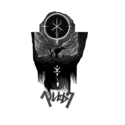 A Skull With A Cross In The Middle Of It