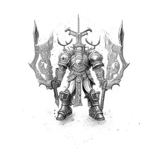 Mech Warrior With A Massive 2H Sword