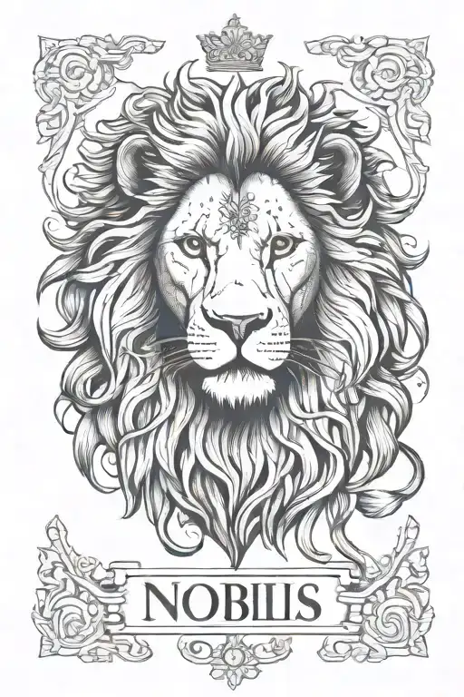 Lion With The Phrase Nobilis Est Ira Leonis