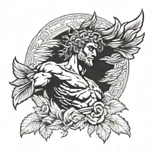 Greek Gods Arm Tatoo With Icarus