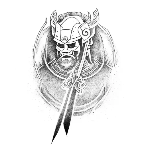 Samurai With Blood On His Sword