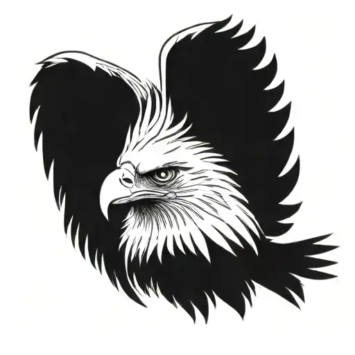 An Eagle With Spread Wings