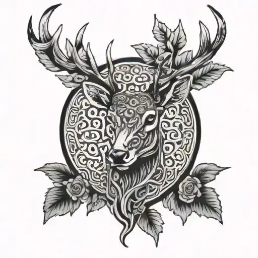 Celtic Deer Head