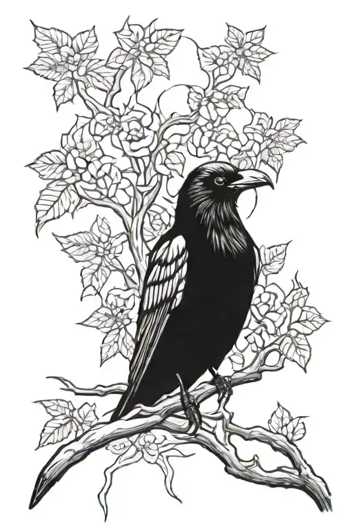 Black Crow Sitting