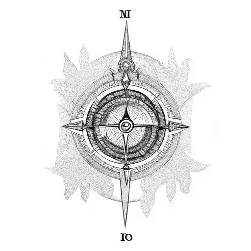 A Winding Road Leading Through A Dense Forest With Compass