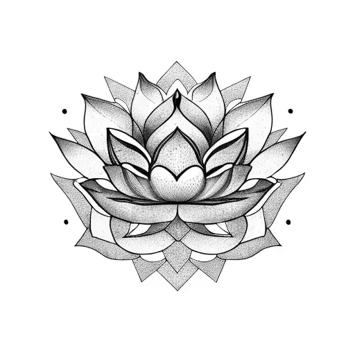 Lotus Flower With The Name Logan Attached