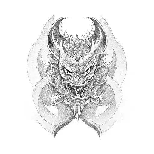 Two Katanas With A Dragon