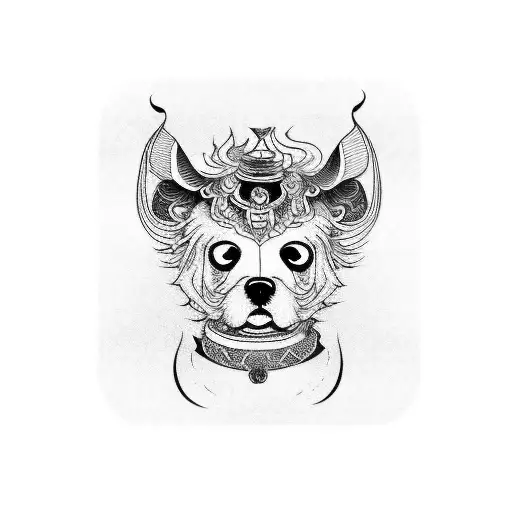 Fu Dog Sleeve For Upper Leg