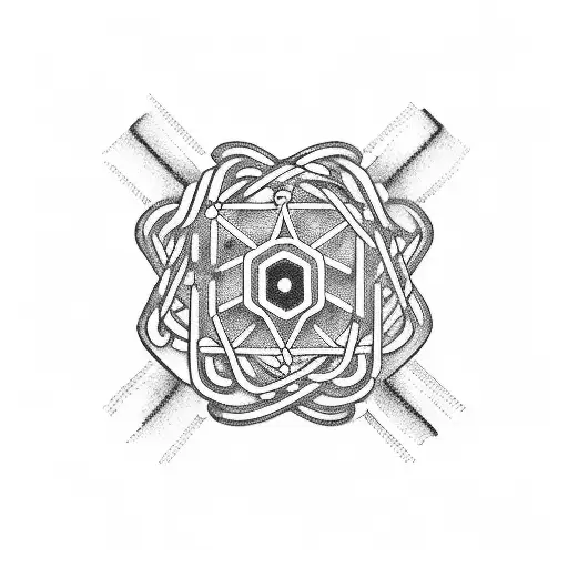 Dopamine Molecule With Japanese Symbol For Strength