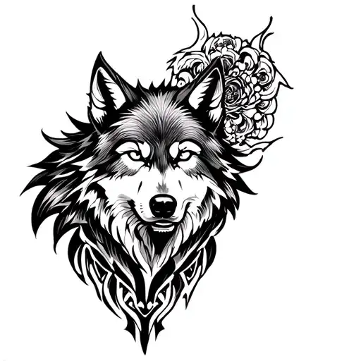 Wolf With Asian Influence