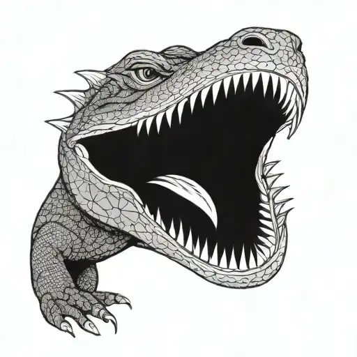 Komodo Dragon Tongue Coming