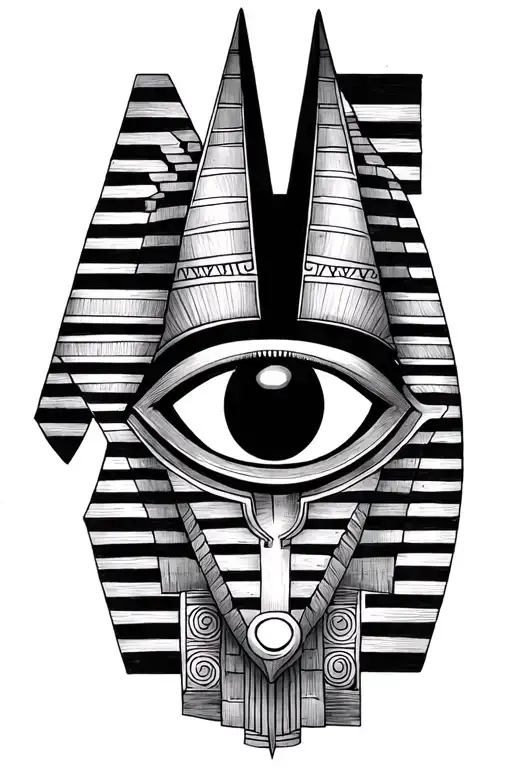 Anubis Osiris Egipcian Eye Symbol Integrated