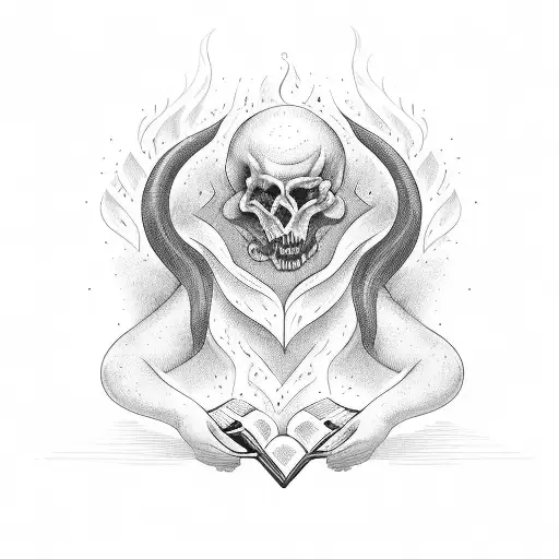 Library On Fire Renaissance Engraving