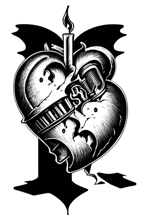 Piston Broken Heart Motorcycle Cards Motorcycle Candle